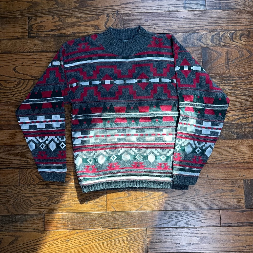 Vintage Aztec Mock Neck Size XS Sweater